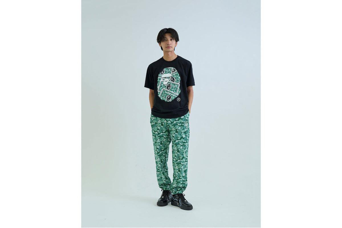 BAPE CARD CAMO COLLEGE 一點設計運動長褲 BAPEC