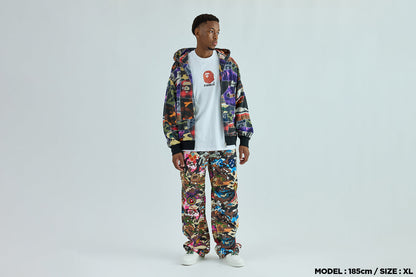 BAPE 瘋狂補丁鯊魚全拉鍊連帽外套