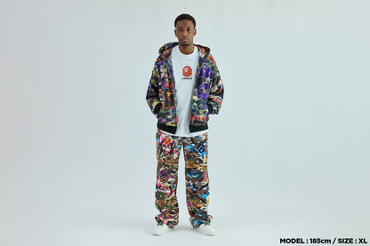 BAPE 瘋狂補丁鯊魚全拉鍊連帽外套