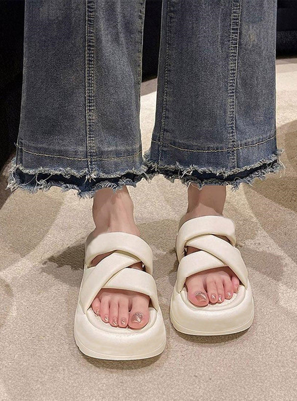日本代購｜GRL 涼鞋 - パテッドクロスベルト涼鞋 - アイボリー 22.5cm｜GRL