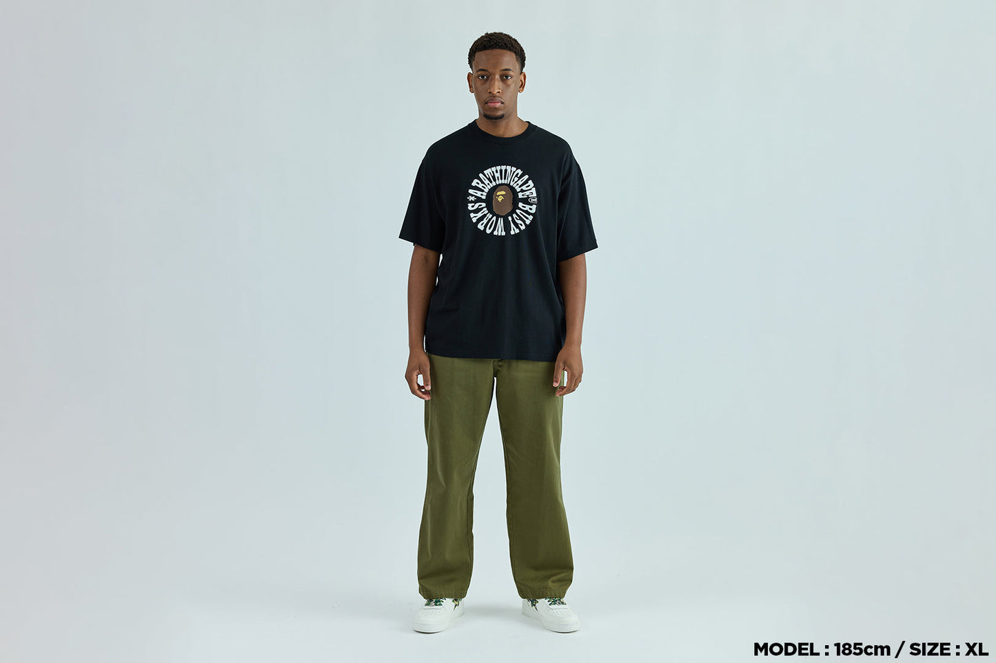 BAPE BUSY WORKS LOGO RELAXED FIT TEE