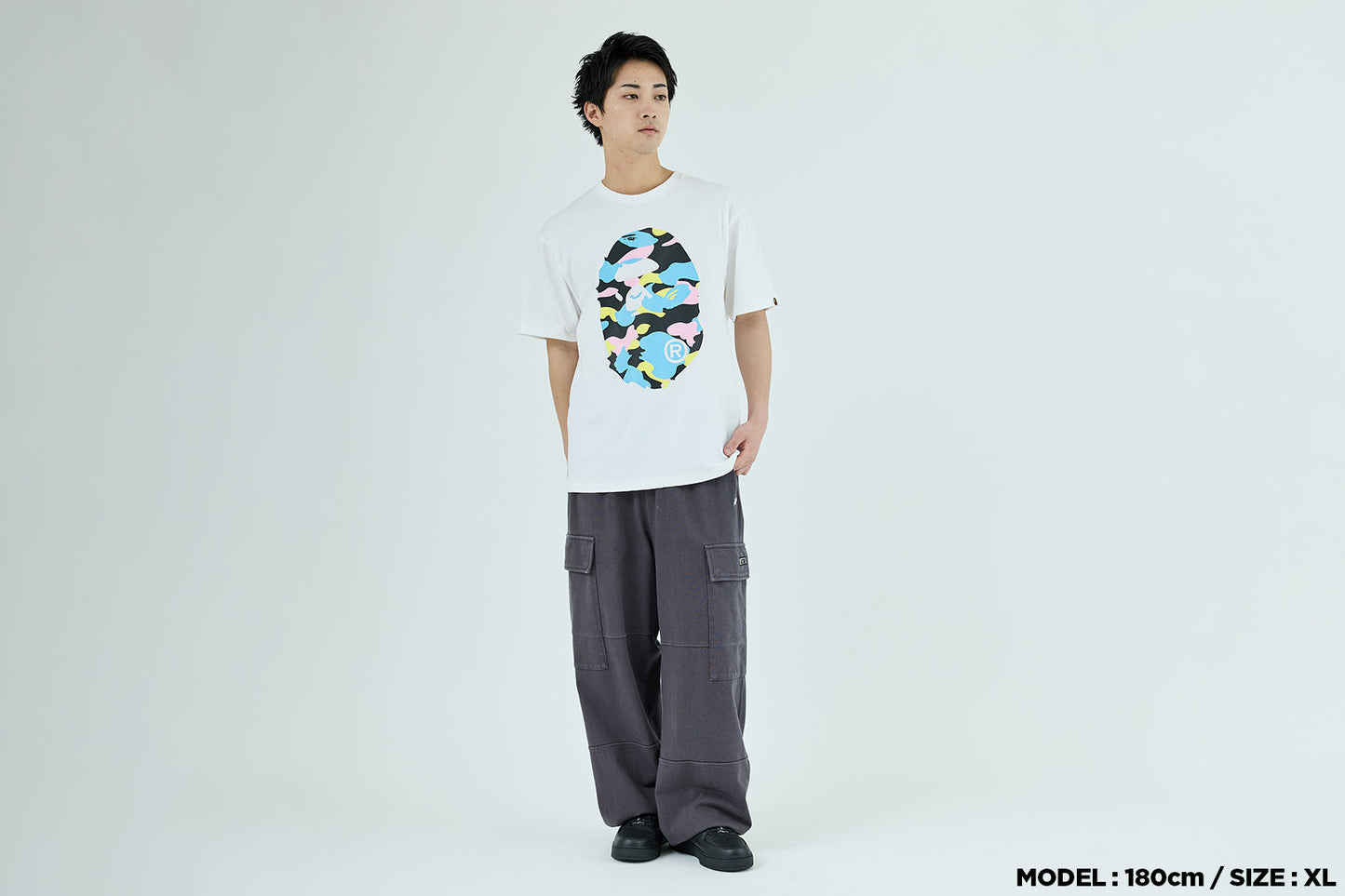 BAPE NEW MULTI CAMO BIG APE HEAD TEE