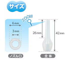 日本代購｜未知 配件 - 透明長型矽膠噴嘴 ボンジュールプラス｜Shop.babysmile-info