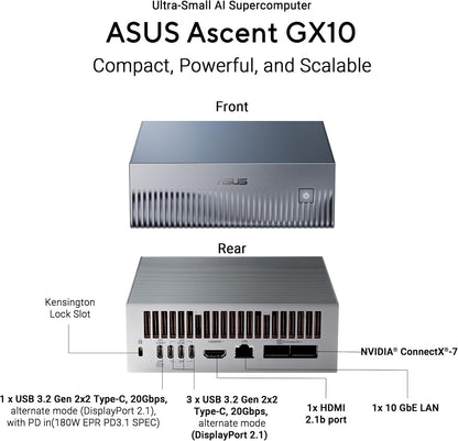 日本代購｜華碩 迷你電腦 - Ascent GX10 迷你電腦 AI開發者用｜Amazon JP