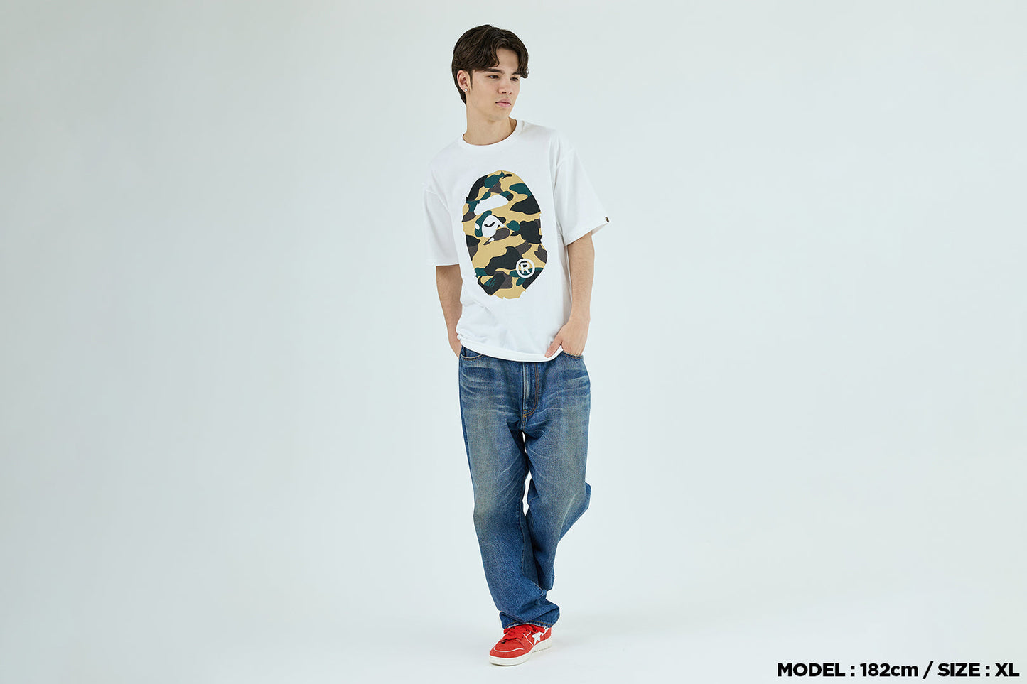 BAPE 1ST CAMO BIG APE HEAD TEE