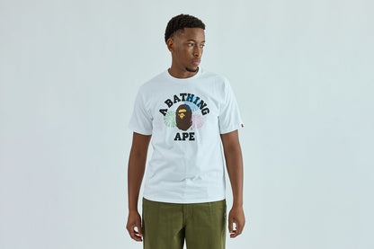 BAPE APE HEAD FIREWORK COLLEGE TEE