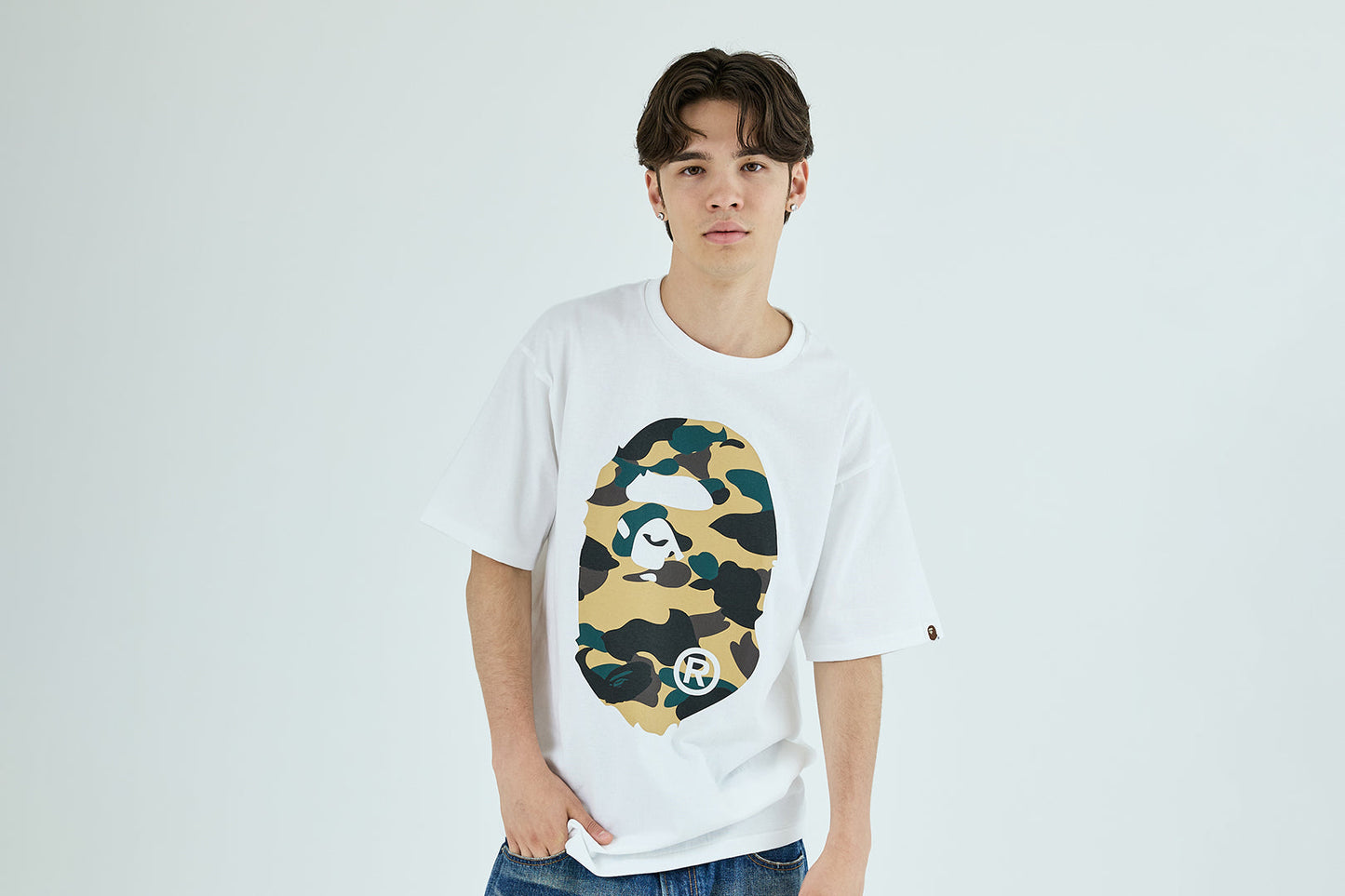 BAPE 1ST CAMO BIG APE HEAD TEE