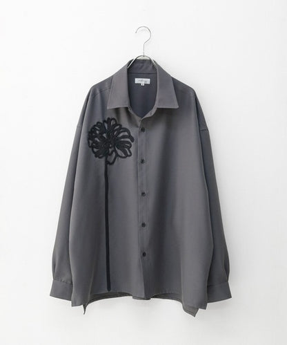 日本代購｜Nilway 長袖襯衫 - 花卉刺繡長袖襯衫｜ZOZOTOWN