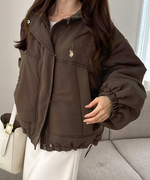 日本代購｜U.S. POLO ASSN. U.S. POLO ASSN.（ユーエスポロアッスン） ブルゾン アウター 「新色追加」GeeRA別注「U.S. POLO ASSN.」モンスター中綿ブルゾン レディース【アイボリー / M】｜ZOZOTOWN