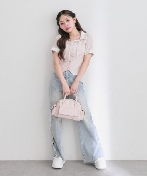 日本代購｜OLIVE des OLIVE OLIVE des OLIVE（オリーブデオリーブ） ジーンズ デニム デニムパンツ サイドレースアップストレッチフレアパンツ レディース｜ZOZOTOWN