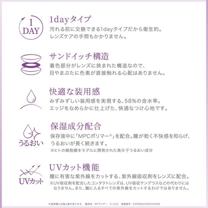 日本代購｜Eye coffret 隱形眼鏡 - 彩色隐形眼镜 SEED Eye coffret 日抛 UV M 多阶段｜Amazon JP