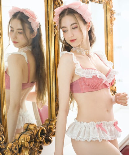 日本代購｜Dolce Fiora 內衣 - 柔軟無痛線圈文胸及T背褲套裝｜Dolce Fiora