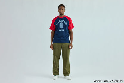 BAPE COLLEGE RAGLAN SHRUNK FIT TEE