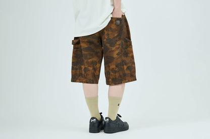 BAPE SOLID 1ST CAMO 織物染色放鬆版工作短褲