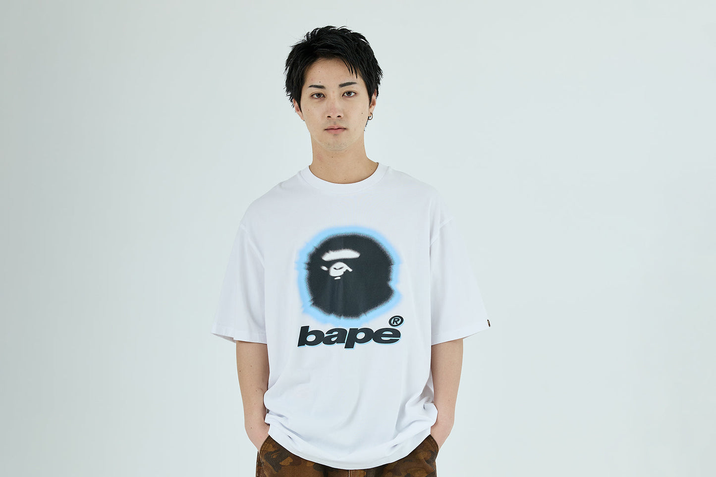 BAPE SPRAY APE HEAD RELAXED FIT TEE