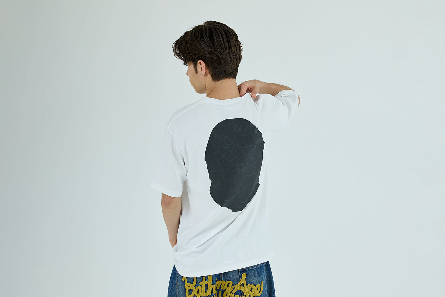 BAPE LINE CAMO BIG APE HEAD TEE