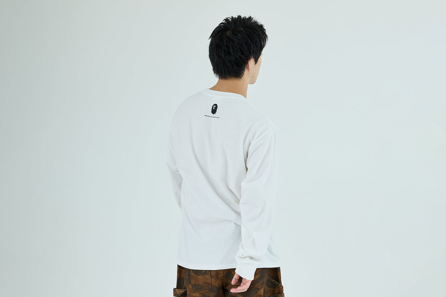 BAPE GO APE POINTER COLLEGE TEE LS TEE