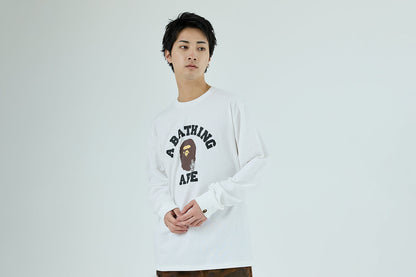 BAPE GO APE POINTER COLLEGE TEE LS TEE
