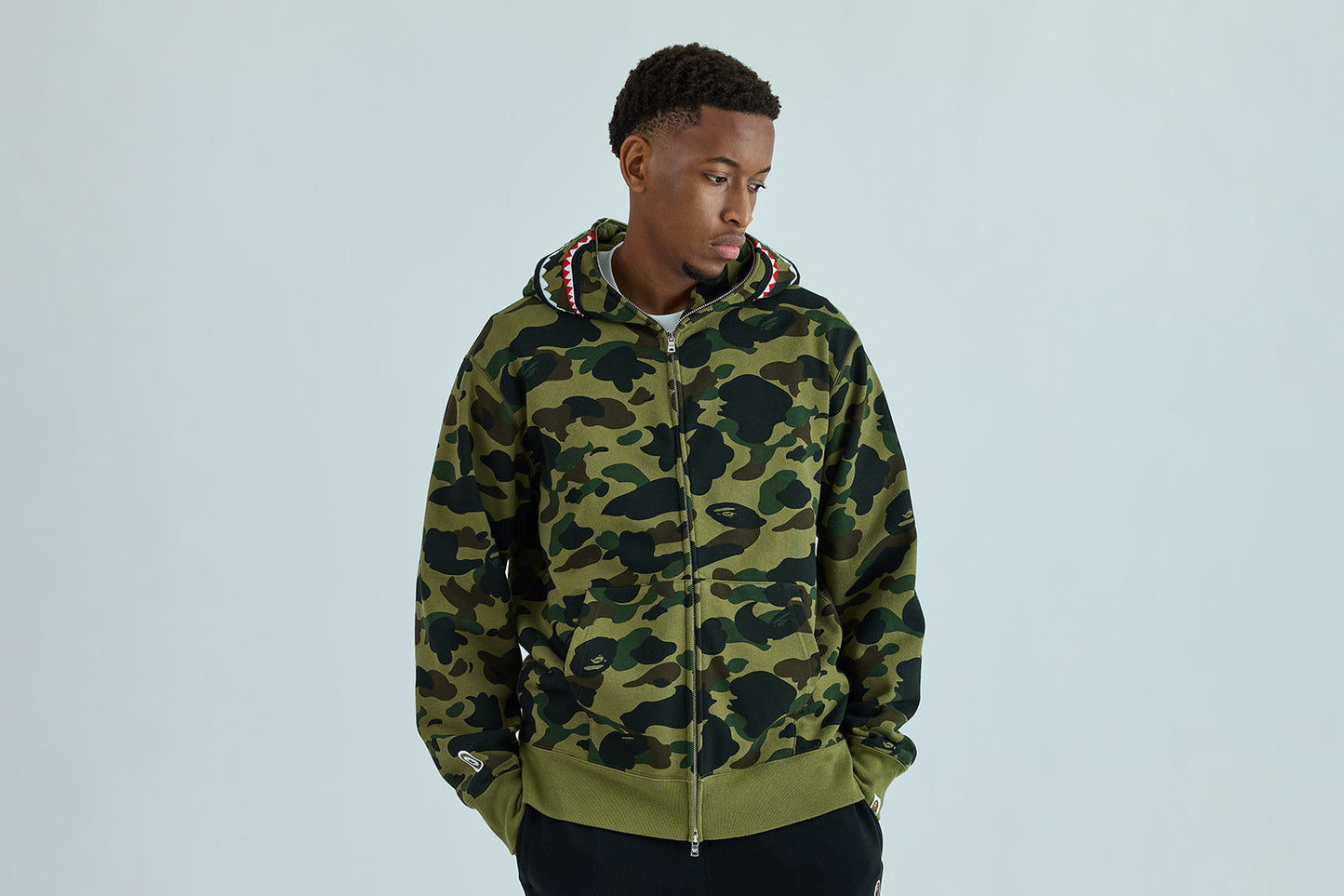 BAPE 1ST CAMO SHARK FULL ZIP HOODIE