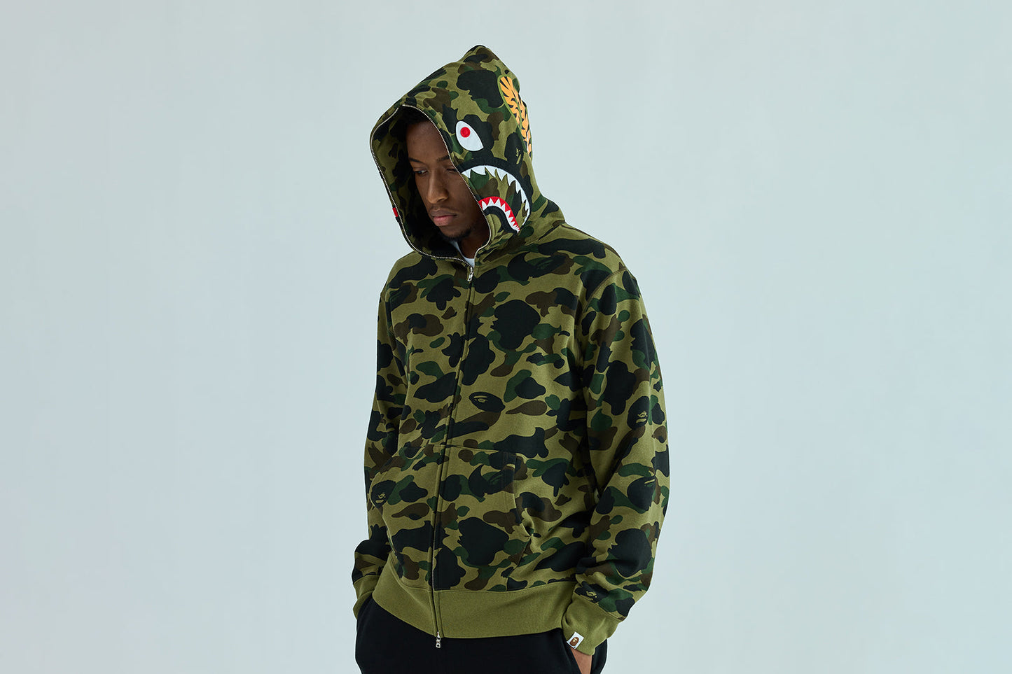 BAPE 1ST CAMO SHARK FULL ZIP HOODIE