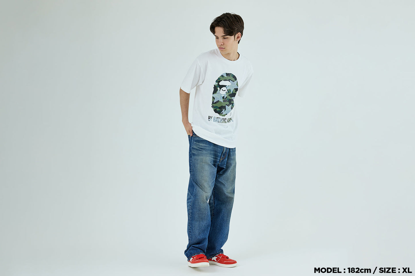 BAPE STA OVER PRINT 1ST CAMO TEE