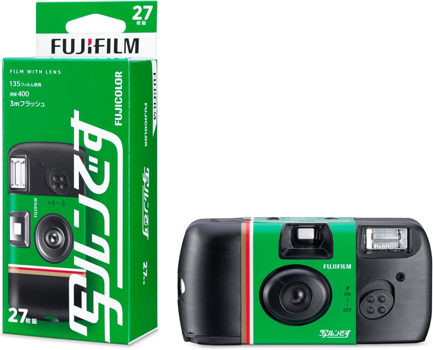 日本代購｜富士胶卷 相機 - 富士彩色胶卷相机 写ルンです 标准型 27张｜Amazon JP