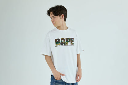 BAPE GLITCH WOODLAND CAMO ARMY TEE