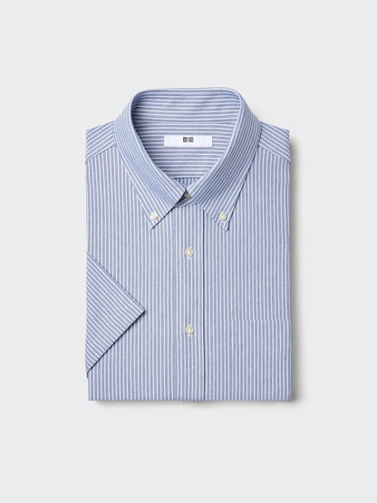 日本代購｜UNIQLO 襯衫 - 乾燥無需熨燙襯衫/按扣/條紋｜UNIQLO