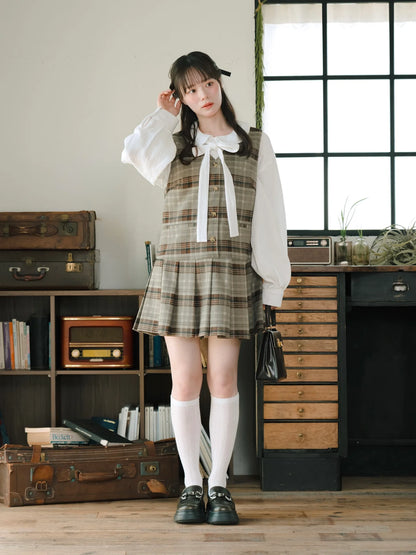 日本代購｜mero boutique 2018 チェックミニジャンパースカート【グレー】｜mero boutique 2018