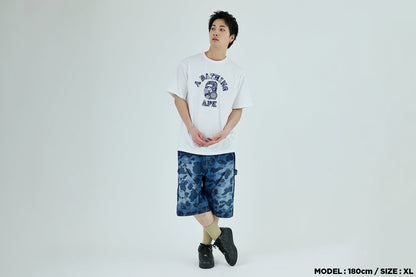 BAPE 日本靛藍藝術迷彩大學T恤