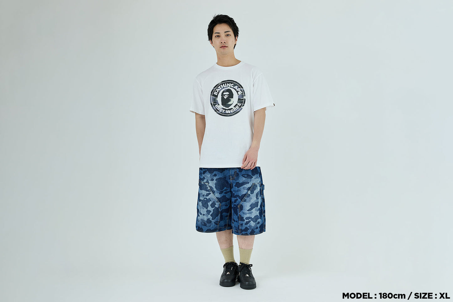 BAPE SCREEN CAMO BUSY WORKS TEE