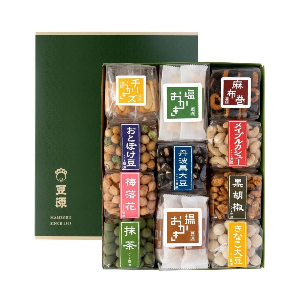 【日本代購】豆源 煎茶＋豆菓子頂級禮盒 K11号｜靜岡煎茶×11種豆菓子 最豐盛禮盒
