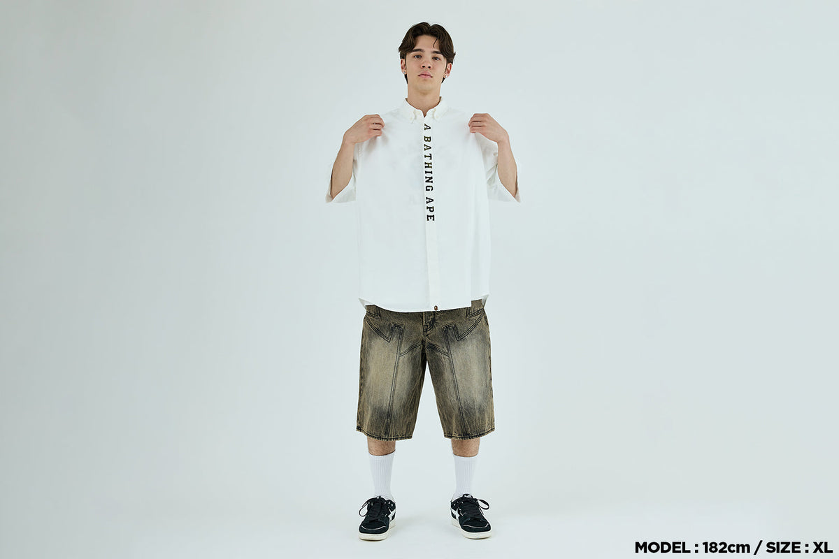 BAPE 1ST CAMO APPLIQUE OXFORD 短袖襯衫