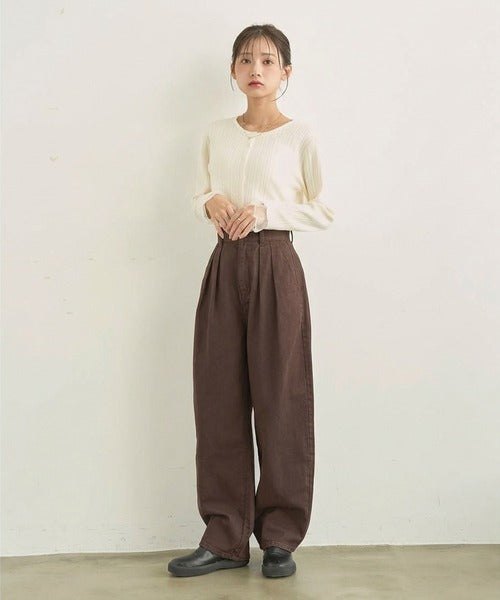 日本代購｜mil mil（ミル） ワイドパンツ ジーンズ デニム デニムパンツ バレルレッグ デニムパンツ「588225」 レディース【インディゴブルー / M-Regular】｜mil