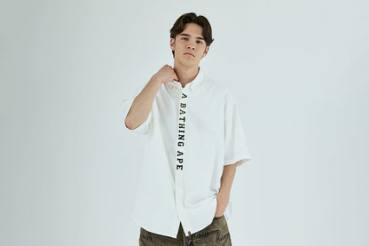 BAPE 1ST CAMO APPLIQUE OXFORD 短袖襯衫