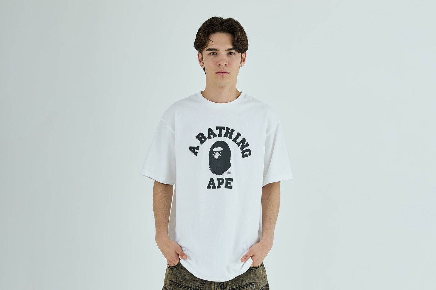 BAPE CRYSTAL STONE EYE COLLEGE TEE