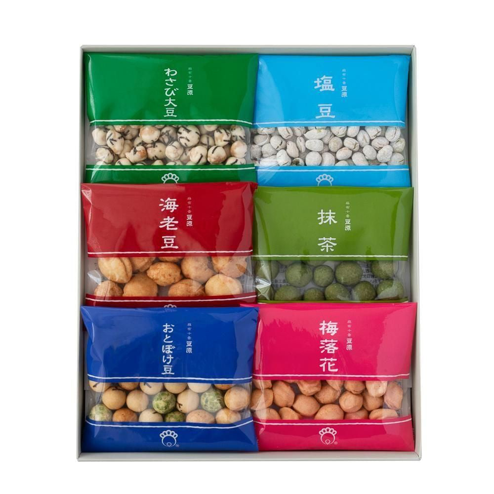 【日本代購】豆源 豆菓子綜合禮盒｜東京虎之門老舖 6種×2袋 共12袋