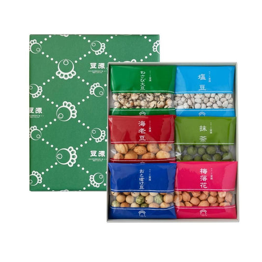 【日本代購】豆源 豆菓子綜合禮盒｜東京虎之門老舖 6種×2袋 共12袋