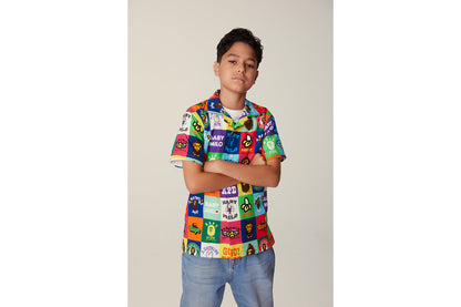 BAPE BABY MILO PATCHWORK 開襟襯衫