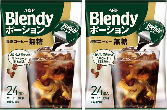 日本代購｜AGF 咖啡 - Blendy Potion 無糖濃縮咖啡 24個｜Amazon JP