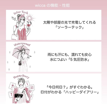 日本代購｜wicca 手錶 - KH3-720-10 太陽能防水手錶｜Amazon JP