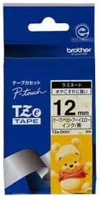 日本代購｜兄弟 小熊維尼 標籤帶 - 黃色標籤帶 TZe-241｜Amazon JP