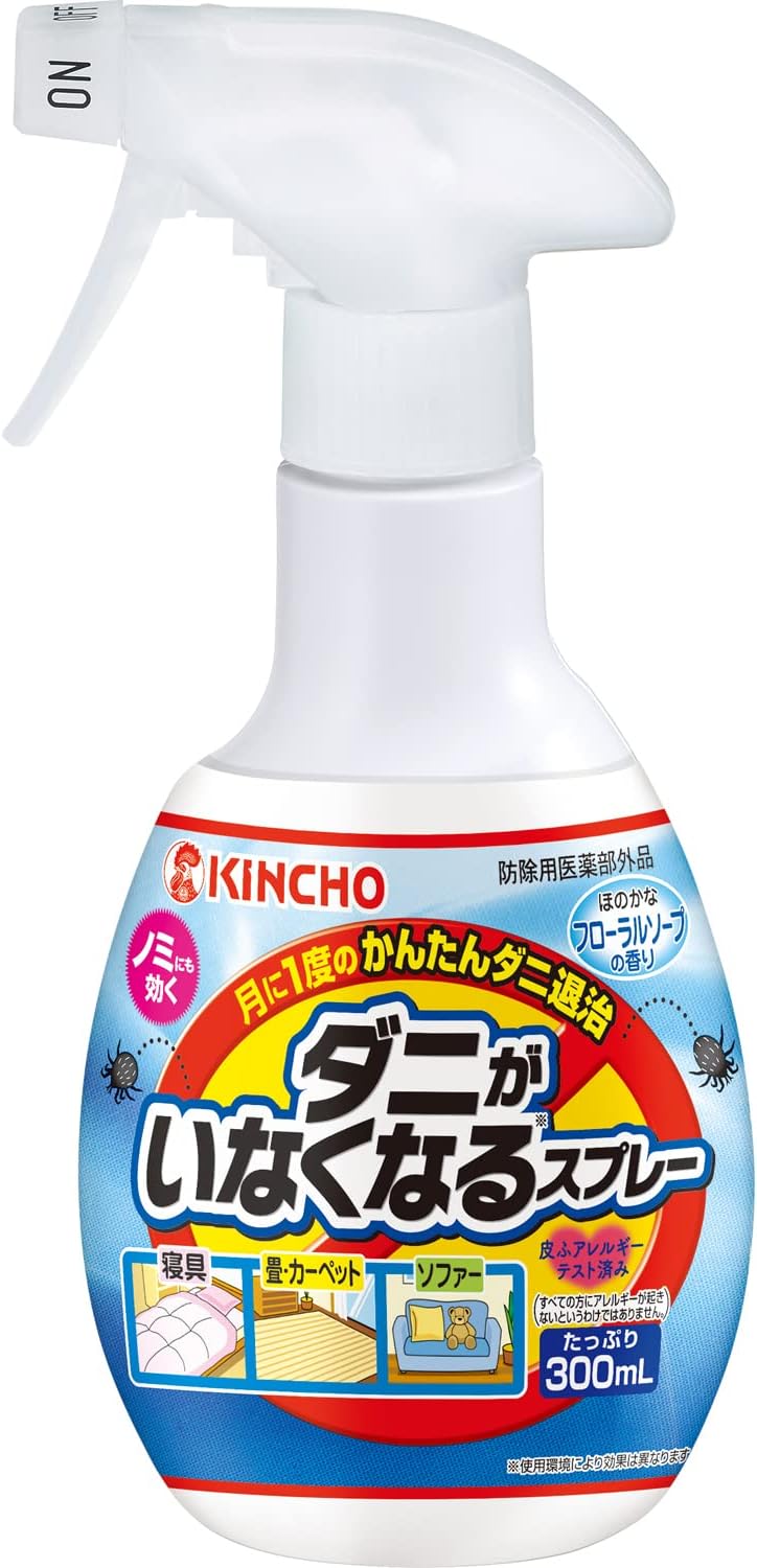 日本代購｜金鳥 ダニがいなくなるスプレー 駆除 防止 ソープの香り 300mL 畳 寝具 ソファー 退治 予防｜Amazon JP
