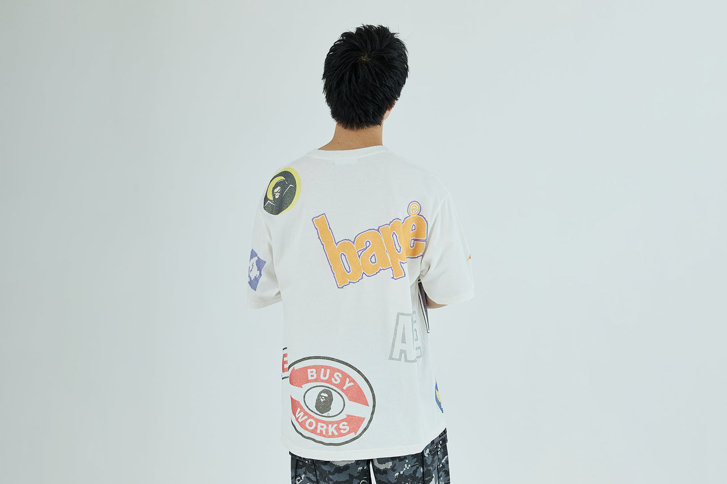 BAPE MULTI ARCHIVE MOTIF RELAXED FIT TEE