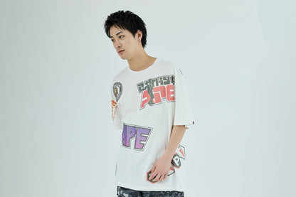 BAPE MULTI ARCHIVE MOTIF RELAXED FIT TEE