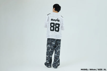 BAPE SOLID CAMO MULTI LOGO 寬鬆版足球球衣T恤