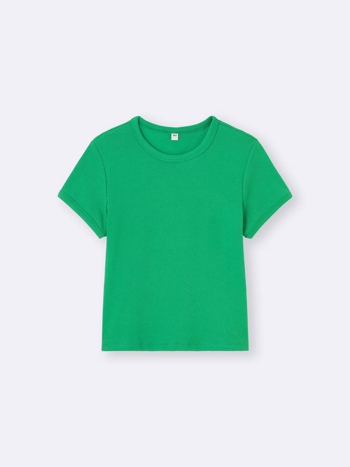 日本代購｜GU リブクルーネックT【BLACK / M】｜GU