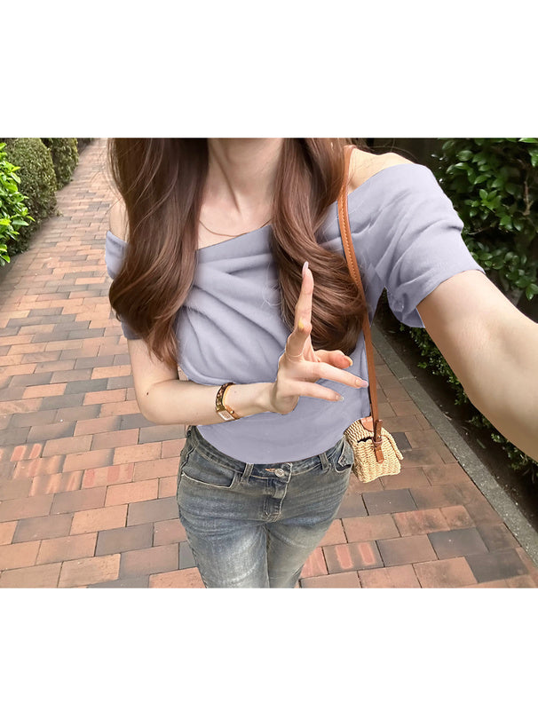 日本代購｜GRL 上衣 - 粉色ドレープカシュクール上衣｜GRL