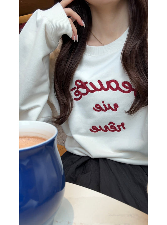 日本代購｜GRL チェーンステッチロゴスウェットトップス[ze976]【アイボリー / F】｜GRL