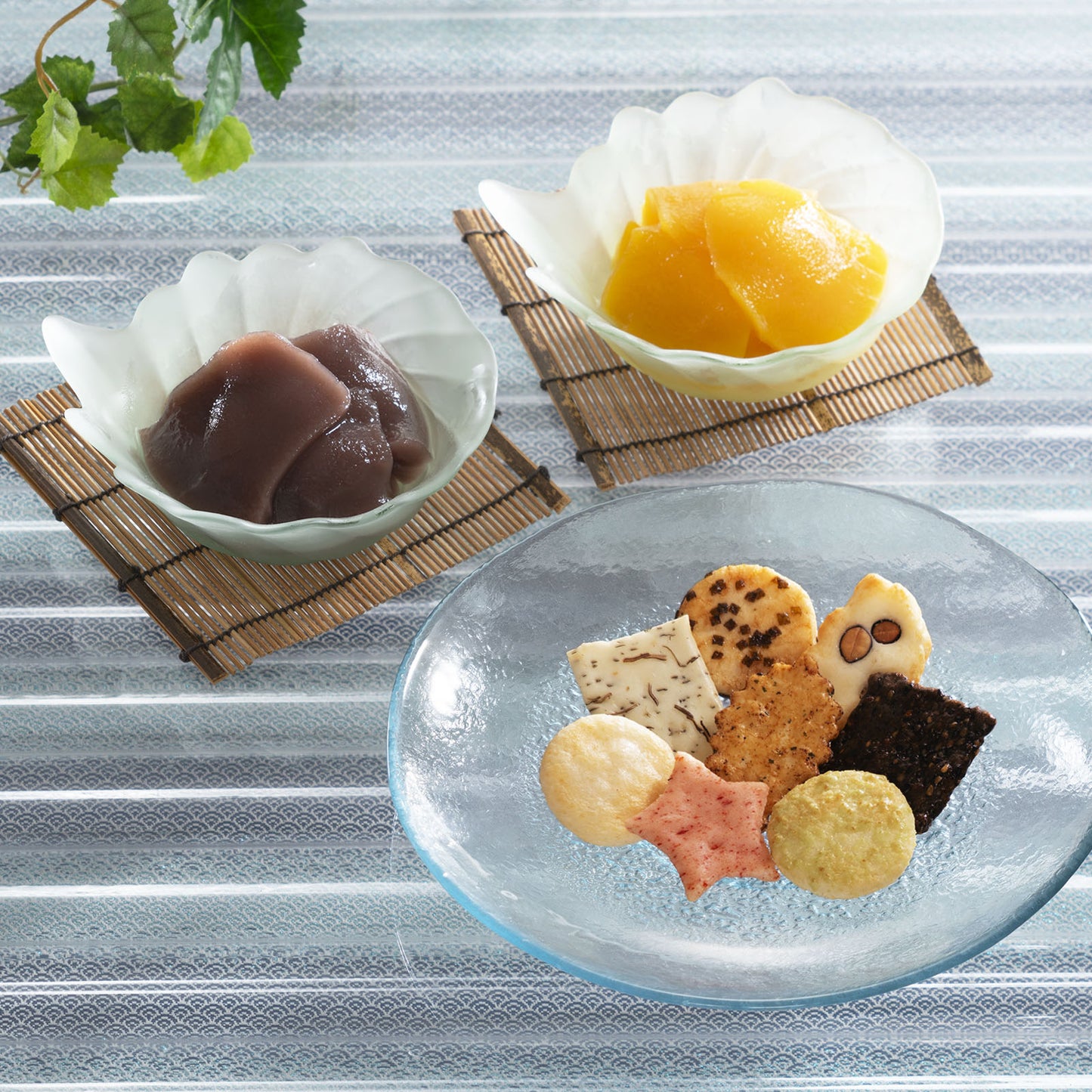 小倉山莊夏ひらり4袋＋涼菓2個（米菓4袋＋涼菓2個）